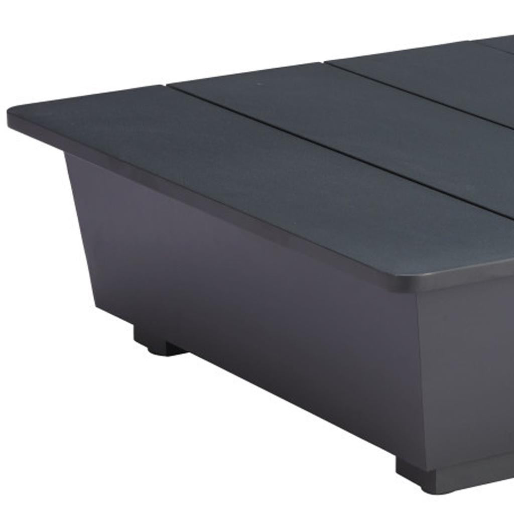 11" Black Aluminum Square Block End Table – Modern Luxe Accent Collection