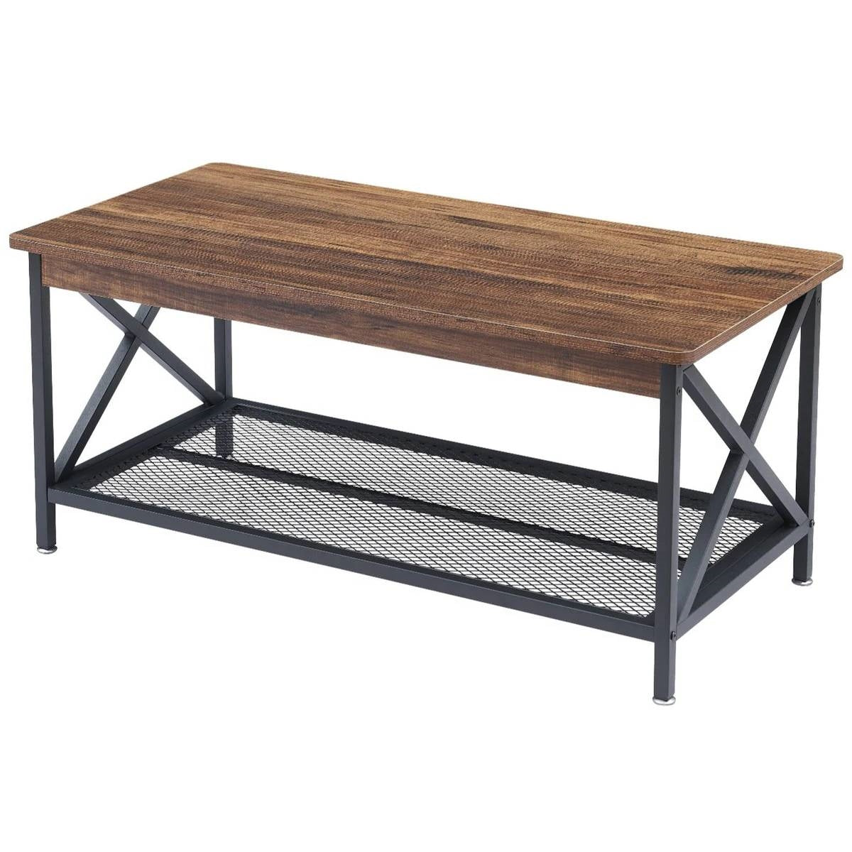 Modern Classic Metal + Wood Coffee Table