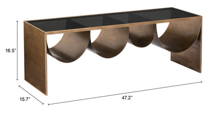 Reed Coffee Table Brass & Black Special