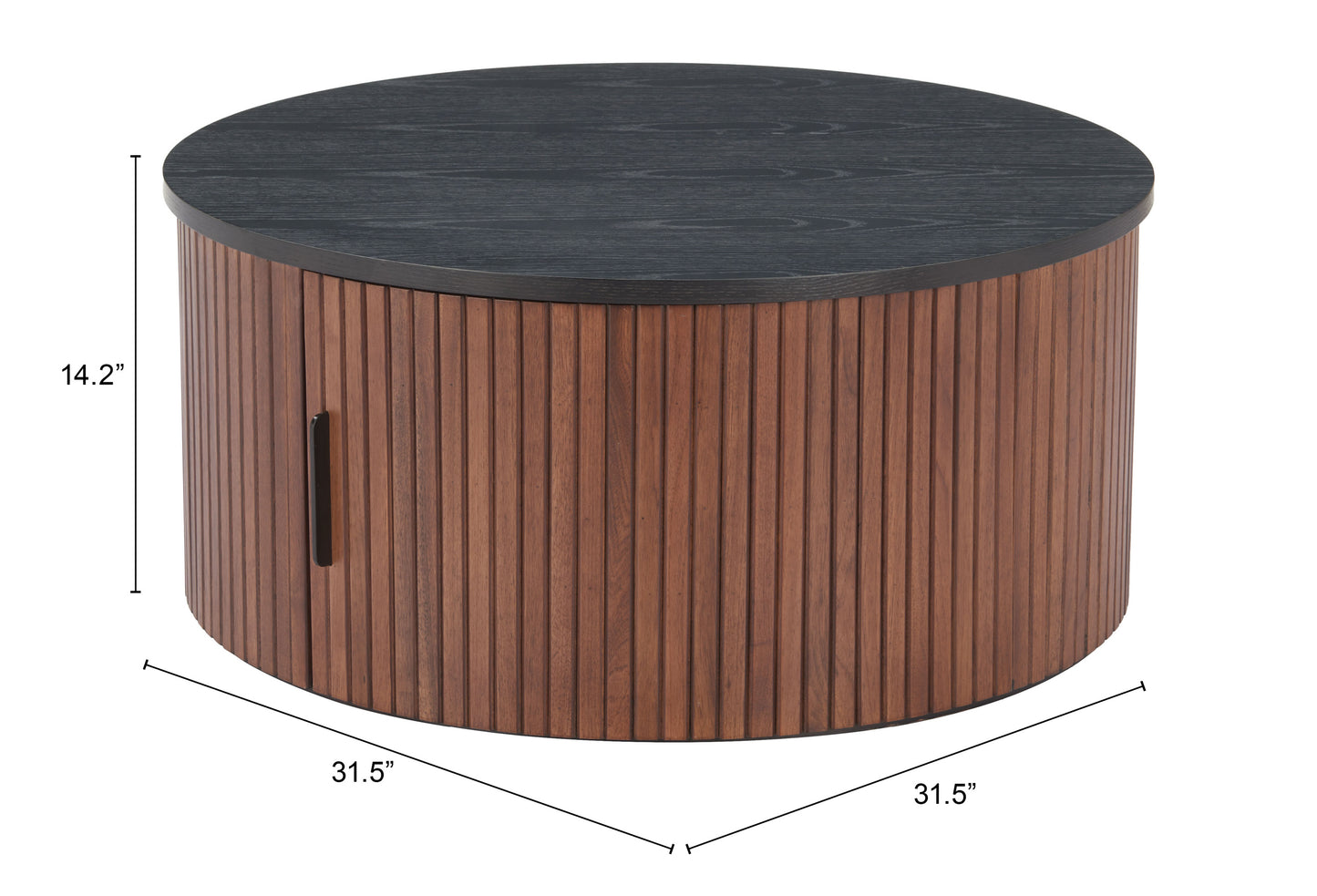Nejaus Coffee Table – Black & Walnut