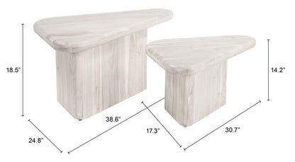 Navidic Coffee Table Set – Whitewashed