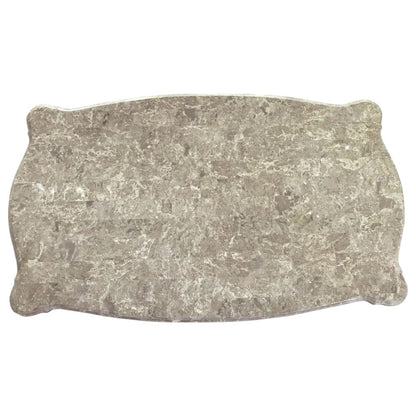 57" Beige Genuine Marble & Solid Wood Coffee Table – Timeless Luxury Collection