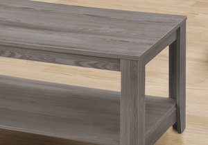 Set of Three 42" Gray Coffee Tables with Shelf – Modern Minimal Collection