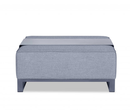 40" Gray Linen Cocktail Ottoman – Luxe Lounge Collection