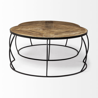 Round Mango Wood Nesting Coffee Table Set – Modern Industrial Collection