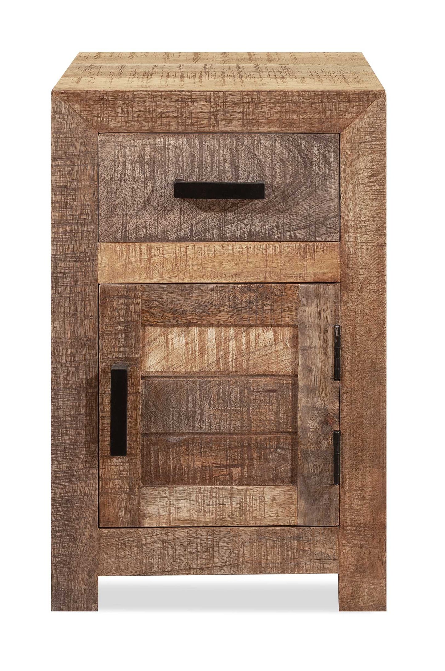 26" Brown Solid Wood Square End Table With Drawer – Modern Luxury Collection