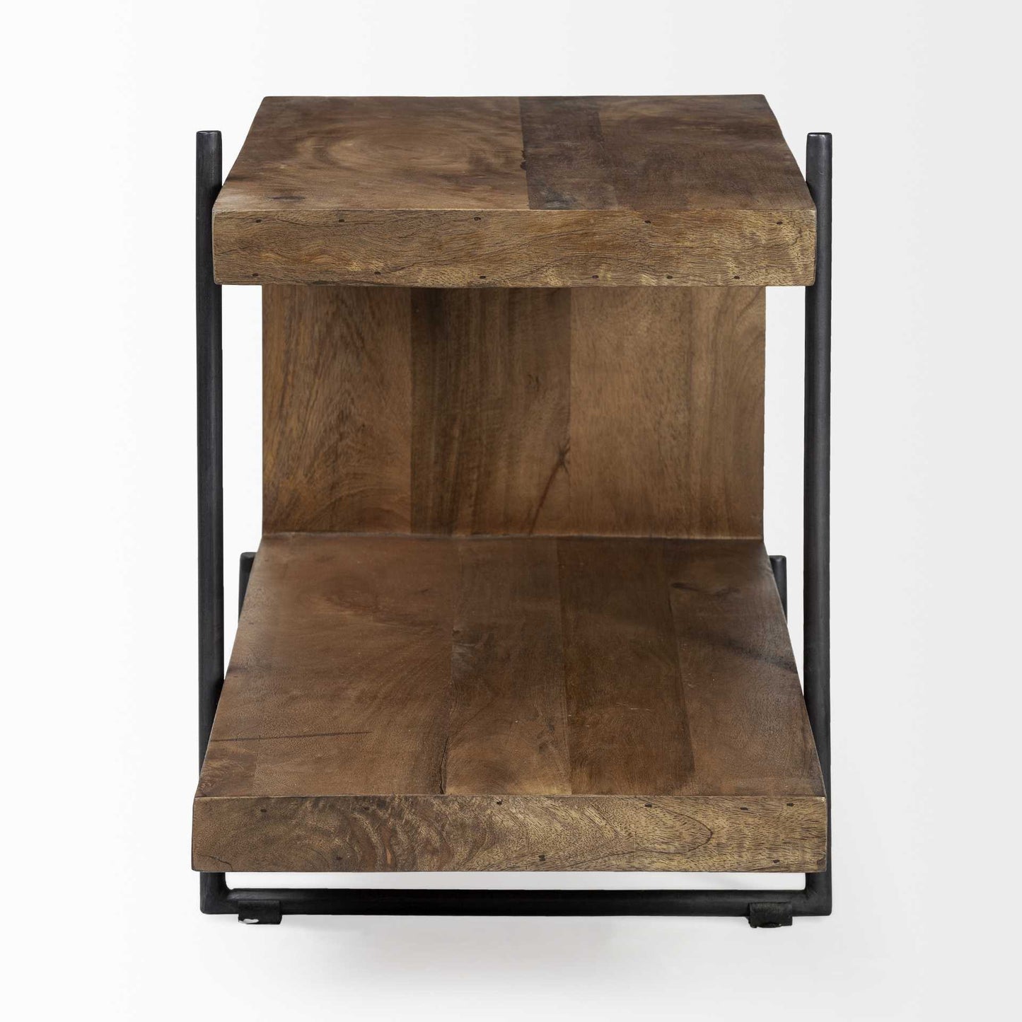 22" Brown Solid Wood Square End Table – Modern Luxury Collection