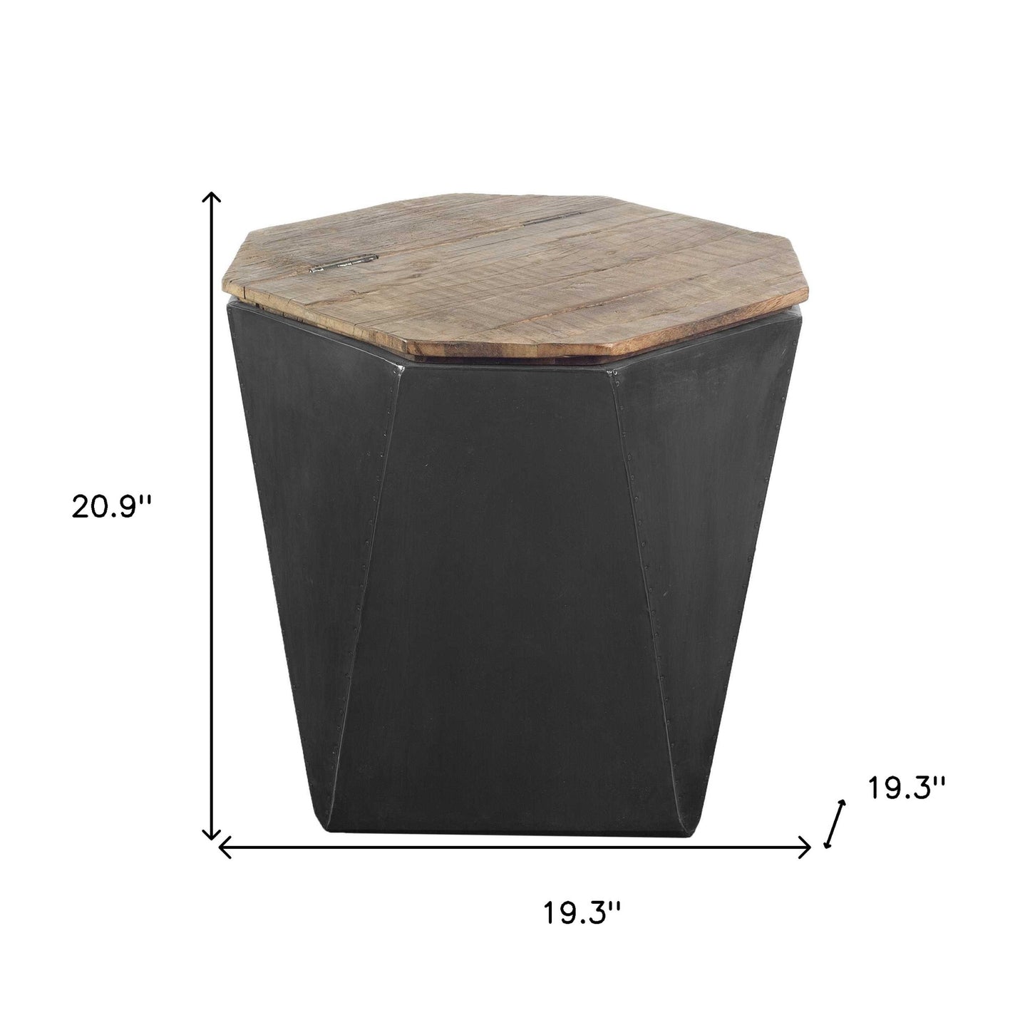 21" Black Solid Wood End Table – Modern Luxury Collection