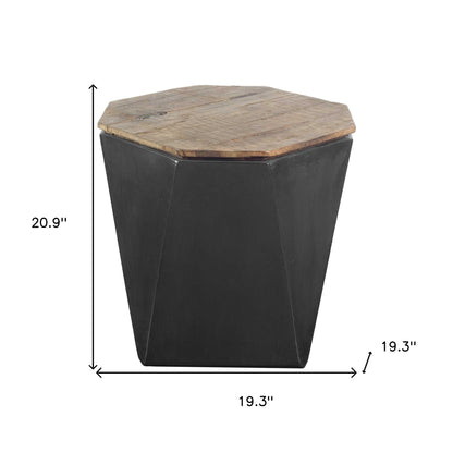21" Black Solid Wood End Table – Modern Luxury Collection