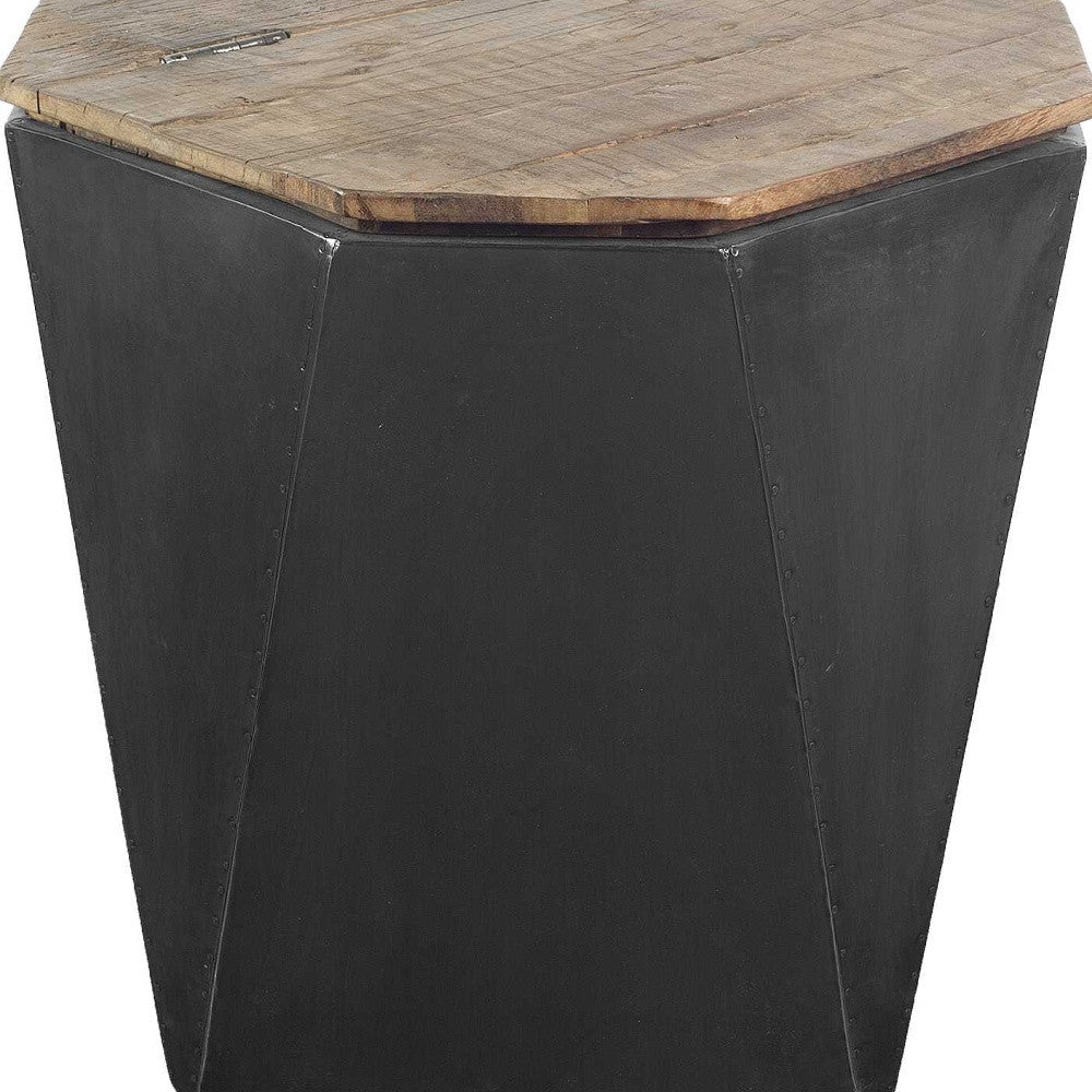21" Black Solid Wood End Table – Modern Luxury Collection