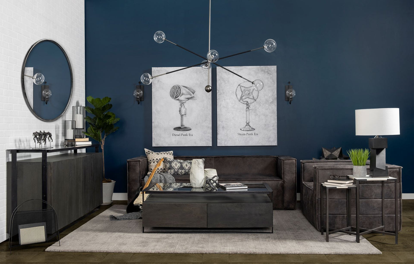 24" Marble & Solid Wood End Table – Luxe Marble Collection