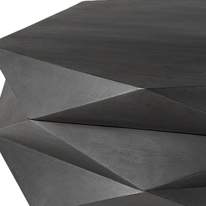 48" Black Wood Octagon Coffee Table – Modern Luxury Collection