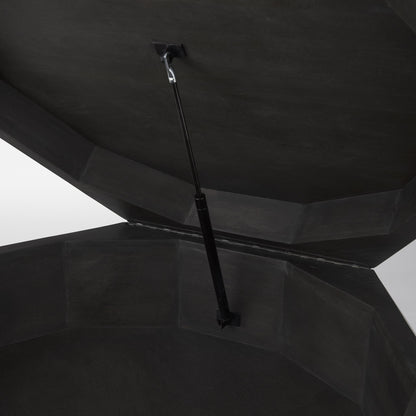 48" Black Wood Octagon Coffee Table – Modern Luxury Collection