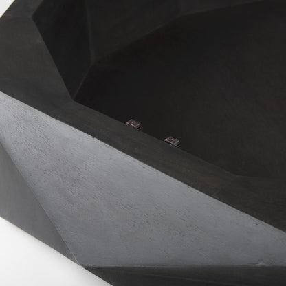 48" Black Wood Octagon Coffee Table – Modern Luxury Collection