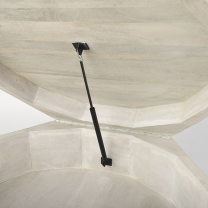 48" Natural Solid Wood Hexagon Lift-Top Coffee Table – Modern Luxury Collection