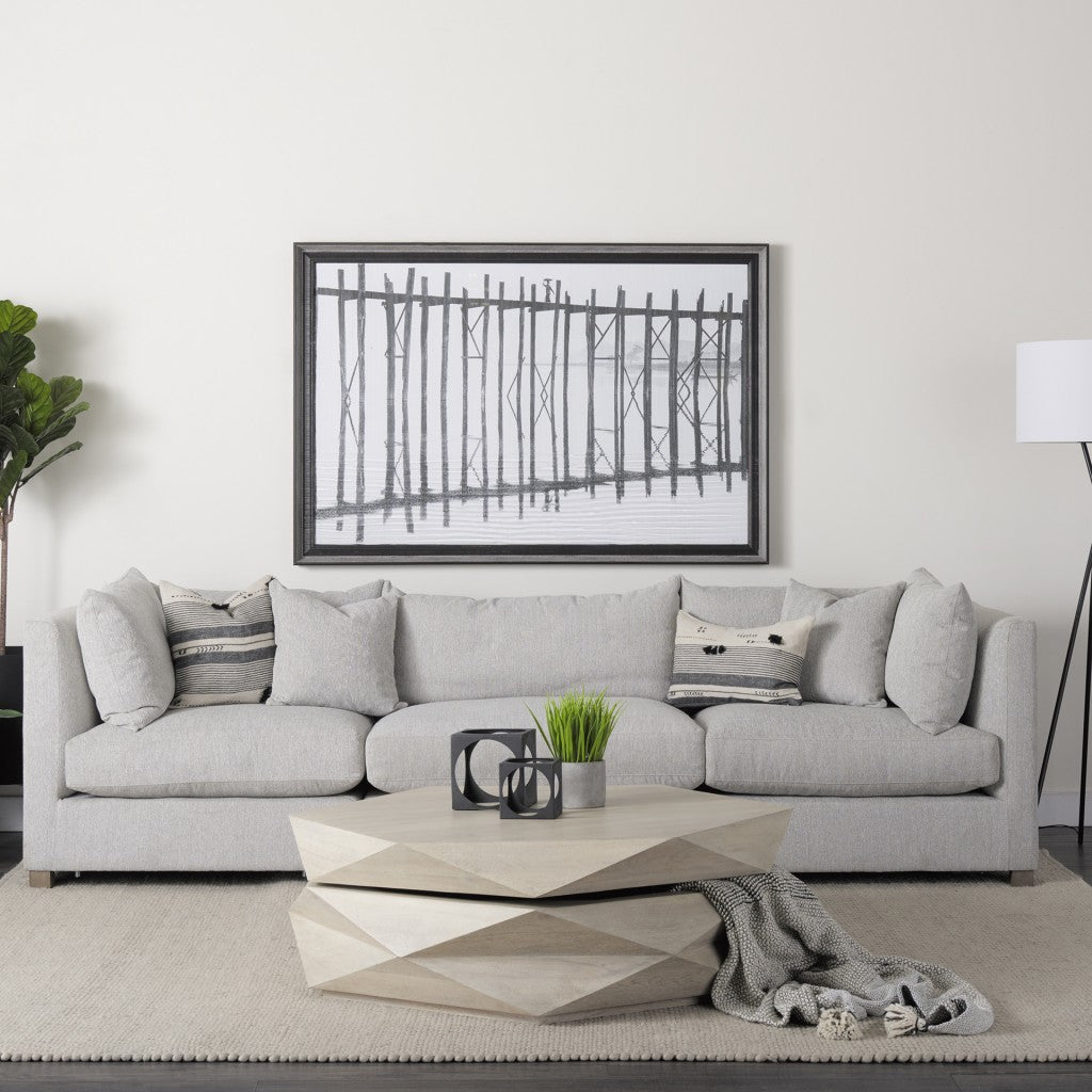 48" Natural Solid Wood Hexagon Lift-Top Coffee Table – Modern Luxury Collection