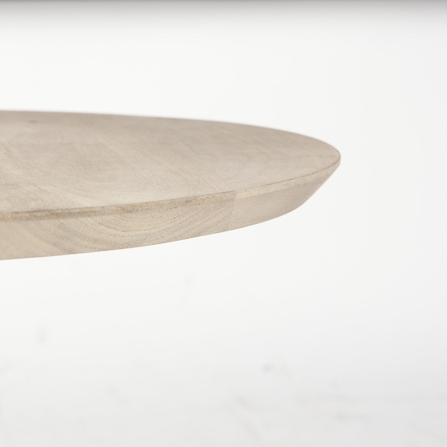 24" Beige Solid & Manufactured Wood Round End Table – Luxe Natural Collection