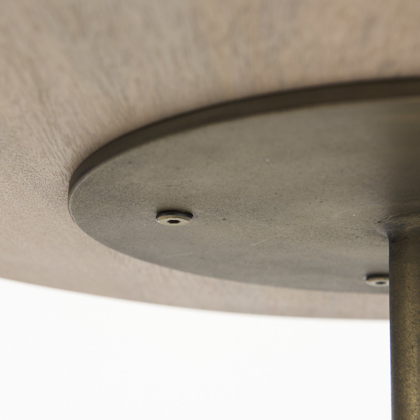 24" Beige Solid & Manufactured Wood Round End Table – Luxe Natural Collection