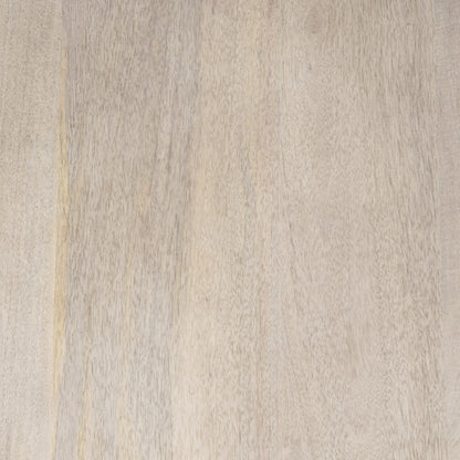 24" Beige Solid & Manufactured Wood Round End Table – Luxe Natural Collection