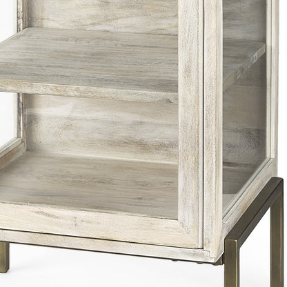 24" Beige Solid & Manufactured Wood Round End Table – Luxe Natural Collection