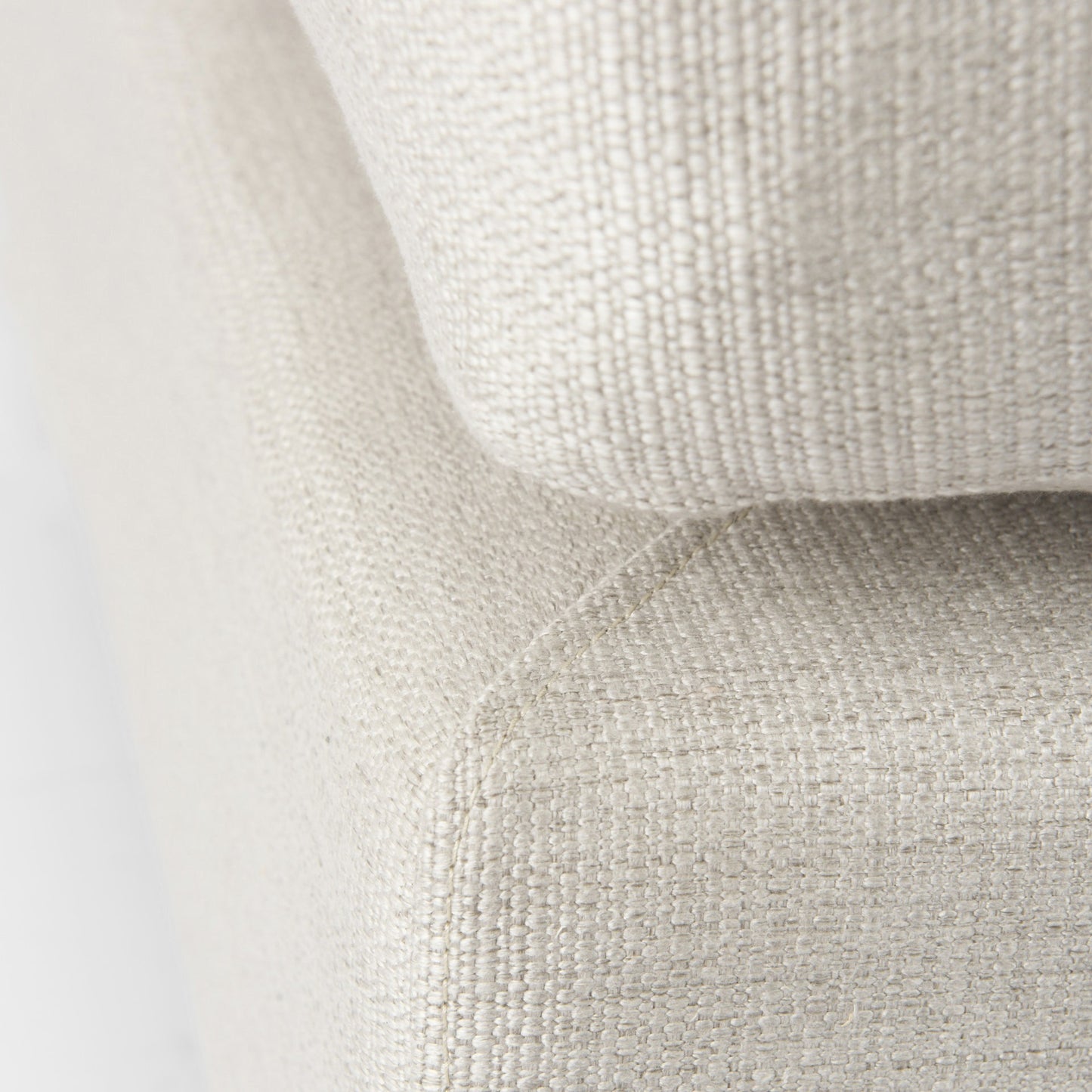 26" Beige Fabric & Brown Wood Cocktail Ottoman – Luxe Lounge Collection