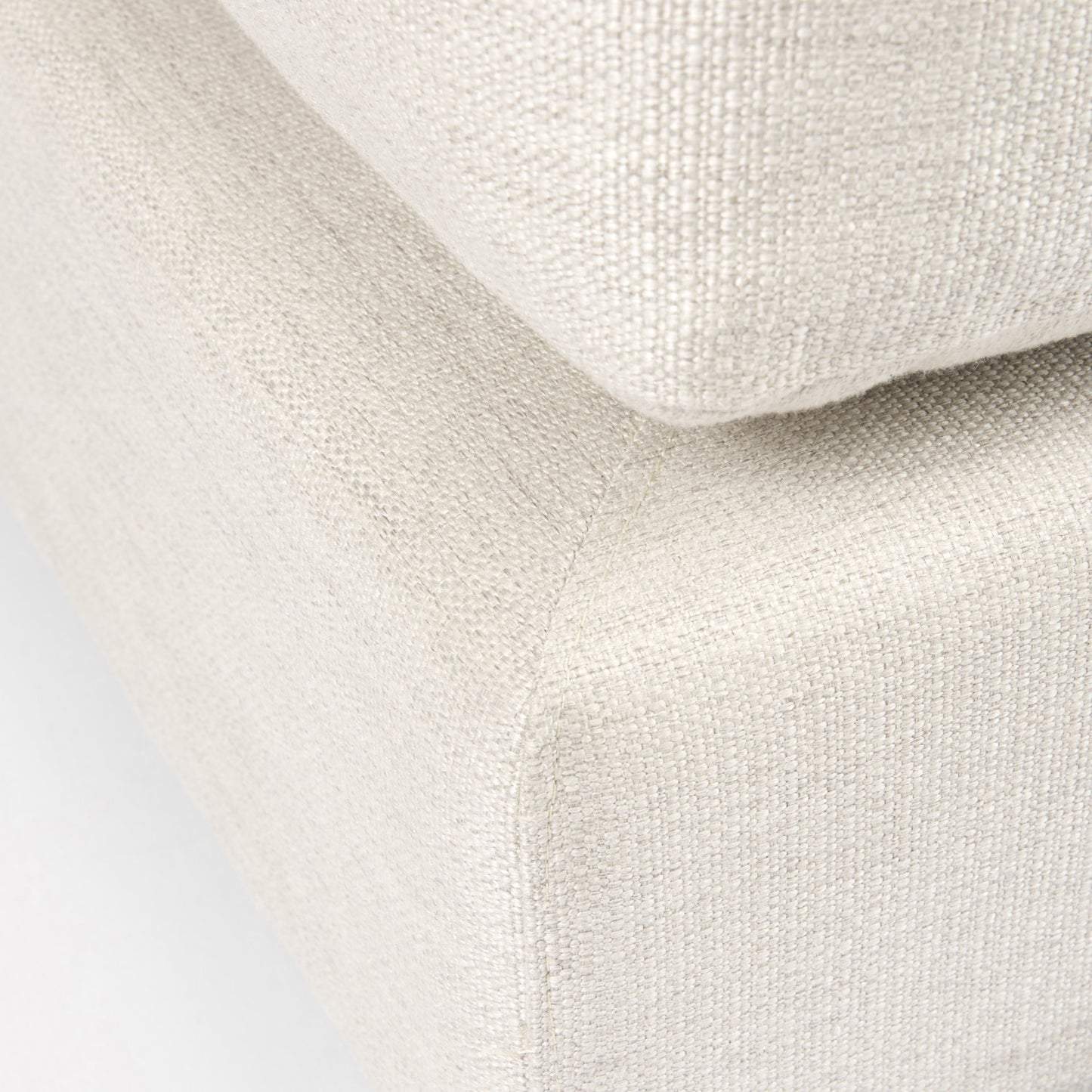 39" Beige Fabric & Brown Wood Cocktail Ottoman – Luxe Lounge Collection