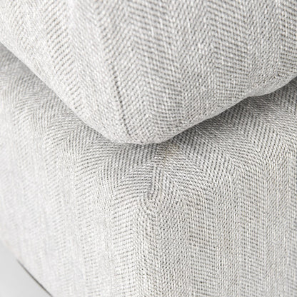 39" Light Gray Fabric & Brown Wood Cocktail Ottoman – Luxe Lounge Collection