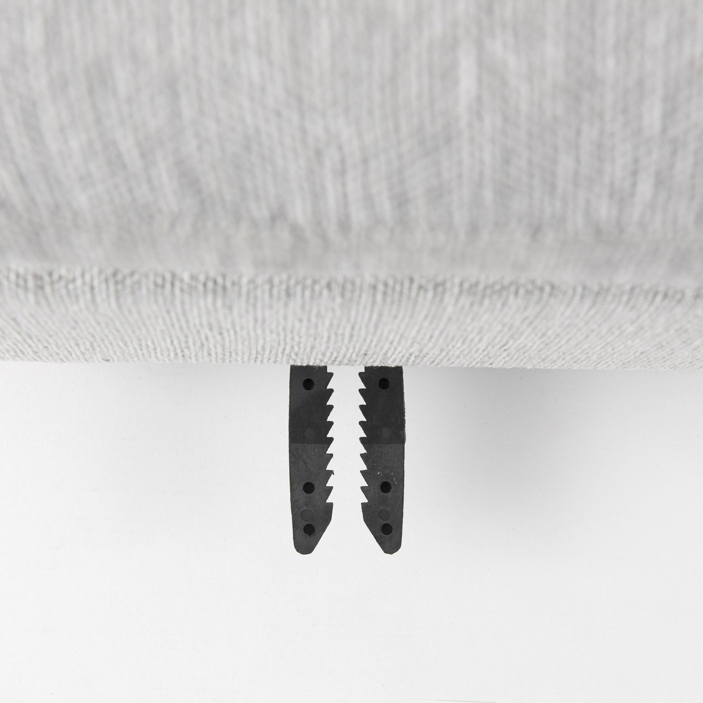 39" Light Gray Fabric & Brown Wood Cocktail Ottoman – Luxe Lounge Collection