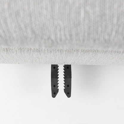 39" Light Gray Fabric & Brown Wood Cocktail Ottoman – Luxe Lounge Collection