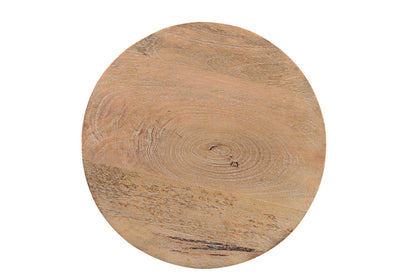 18" Natural Solid Wood Round End Table – Boho Luxe Collection