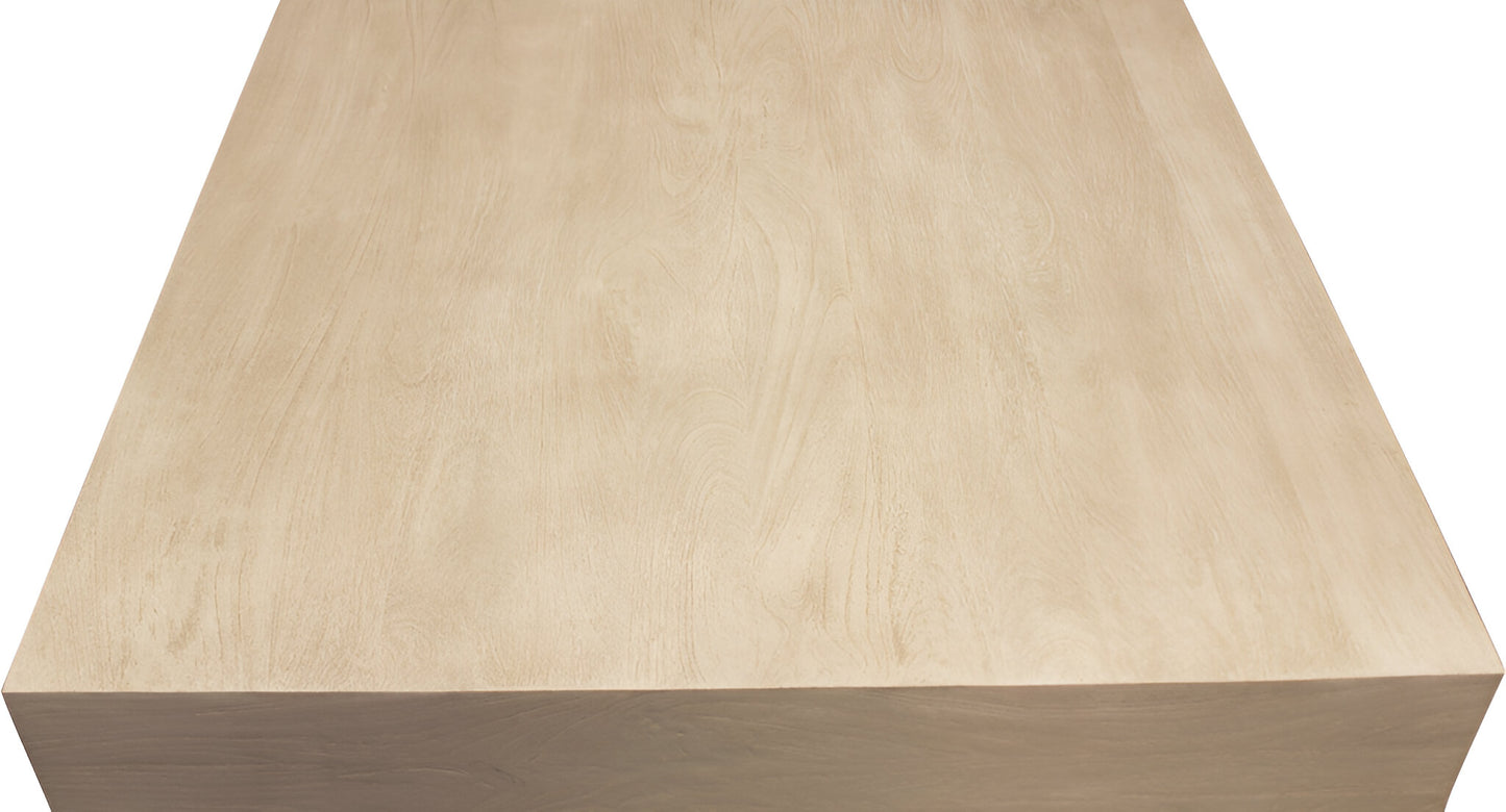 66" Natural Solid Wood Distressed Coffee Table – Luxury Wood Collection