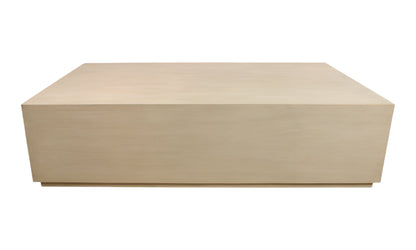 66" Natural Solid Wood Distressed Coffee Table – Luxury Wood Collection