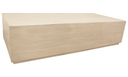 66" Natural Solid Wood Distressed Coffee Table – Luxury Wood Collection