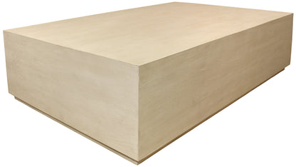 66" Natural Solid Wood Distressed Coffee Table – Luxury Wood Collection