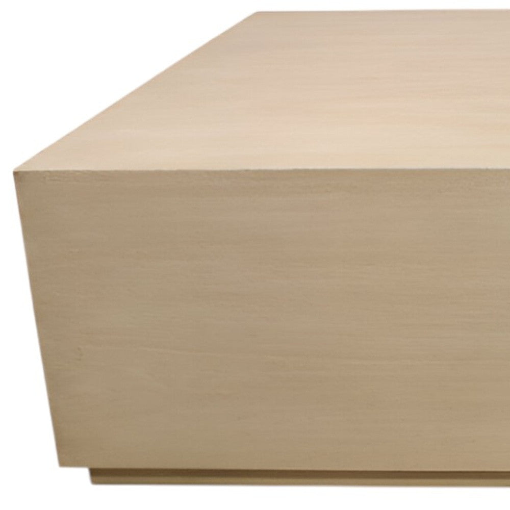 66" Natural Solid Wood Distressed Coffee Table – Luxury Wood Collection