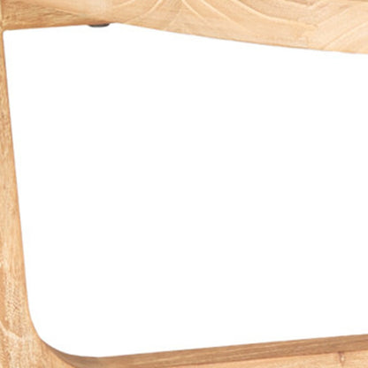 39" Natural & White Solid Wood Round Distressed Coffee Table – Boho Luxe Collection