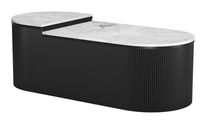 Ormara Coffee Table Set – White & Black