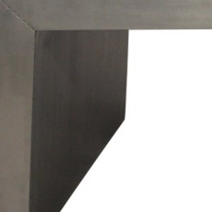 54" Silver Aluminum & Solid Wood Sled Coffee Table – Modern Luxury Collection