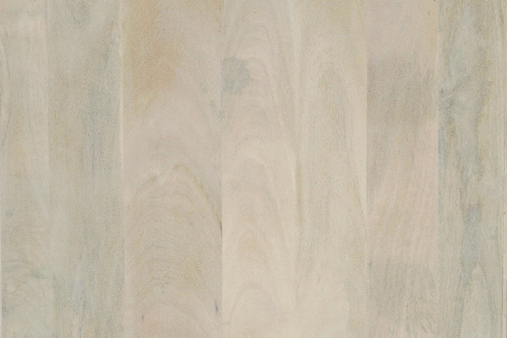 24" White Solid Wood Square Sled End Table – Luxe Minimal Collection