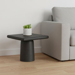 17" Black Aluminum Square End Table – Modern Luxury Accent Collection