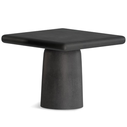 17" Black Aluminum Square End Table – Modern Luxury Accent Collection