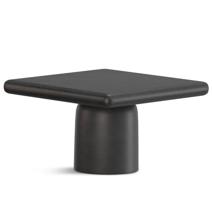 17" Black Aluminum Square End Table – Modern Luxury Accent Collection