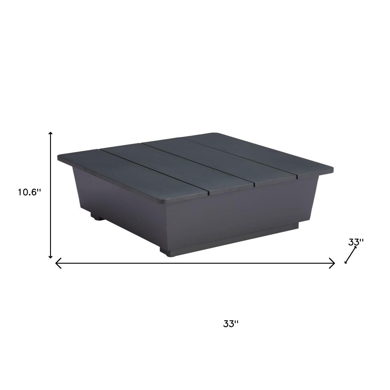 11" Black Aluminum Square Block End Table – Modern Luxe Accent Collection