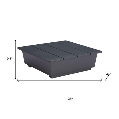 11" Black Aluminum Square Block End Table – Modern Luxe Accent Collection