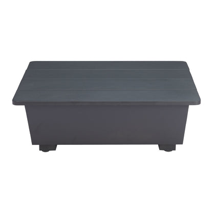 11" Black Aluminum Square Block End Table – Modern Luxe Accent Collection