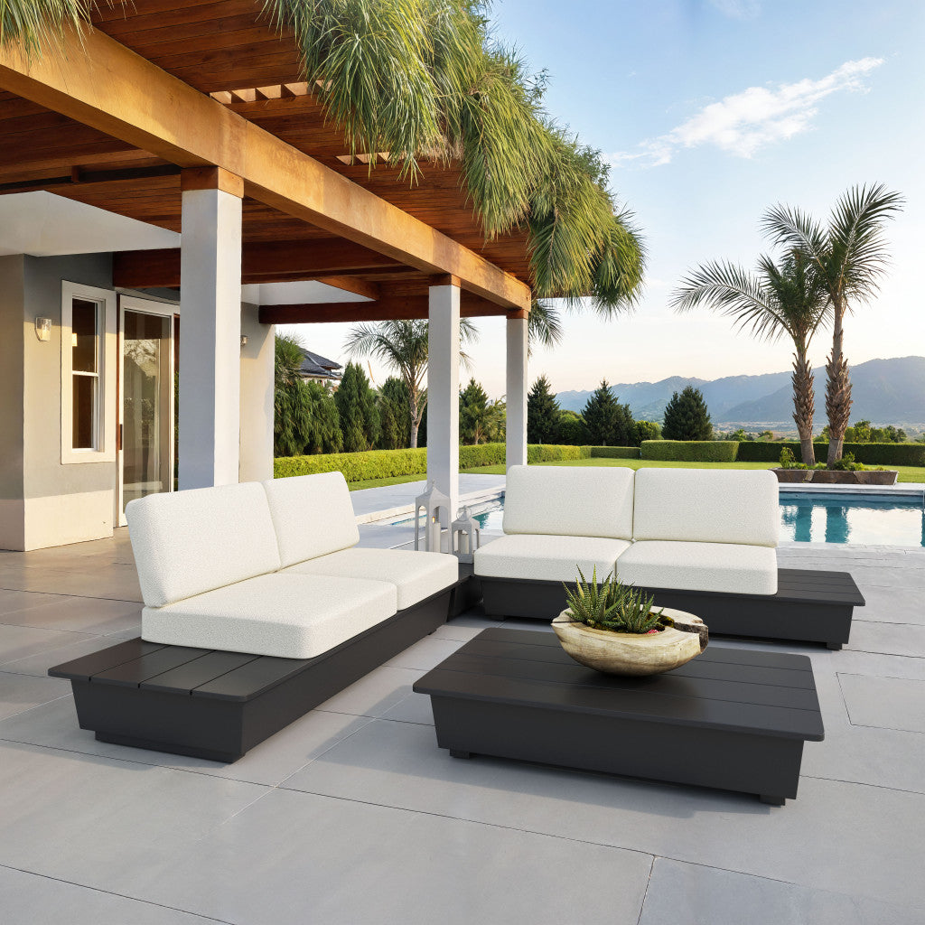 11" Black Aluminum Square Block End Table – Modern Luxe Accent Collection