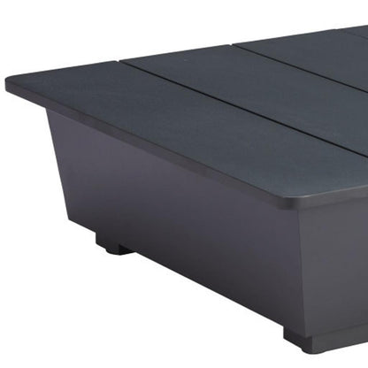 11" Black Aluminum Square Block End Table – Modern Luxe Accent Collection