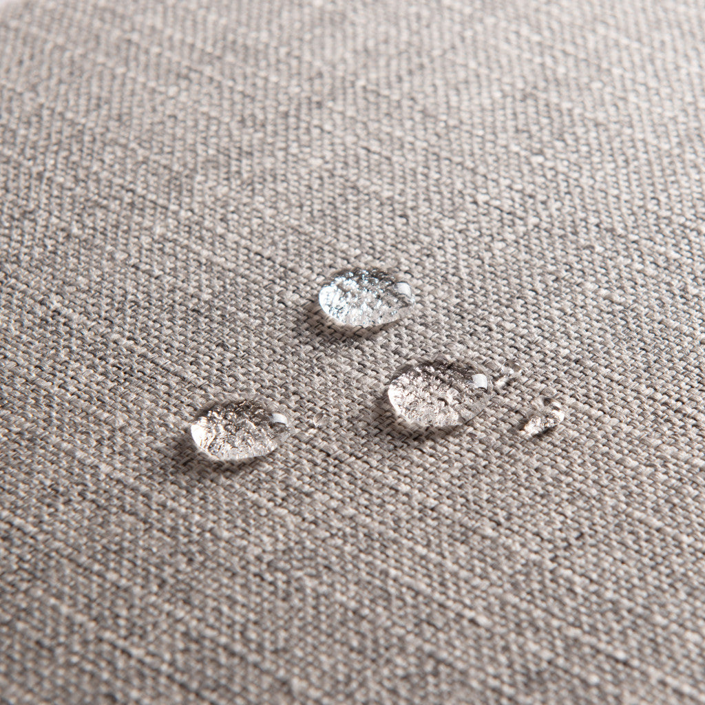 20" Gray & Black Fabric Ottoman – Luxe Lounge Accent