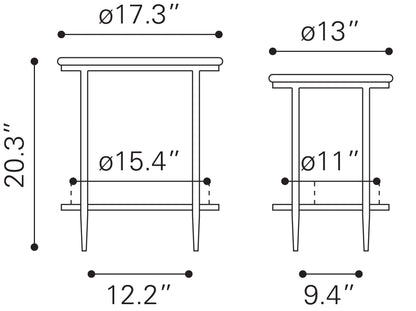 Koper Coffee Table Set
