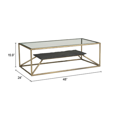 Ranol Coffee Table – Brass